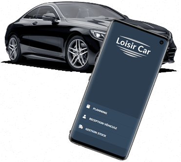 Prévisualisation de l'application mobile permettant de gérer le garage