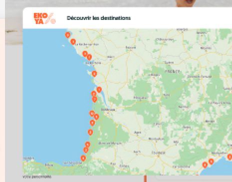 Carte des destinations