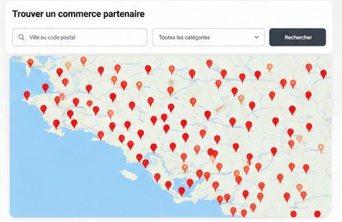 Carte des commerces partenaires