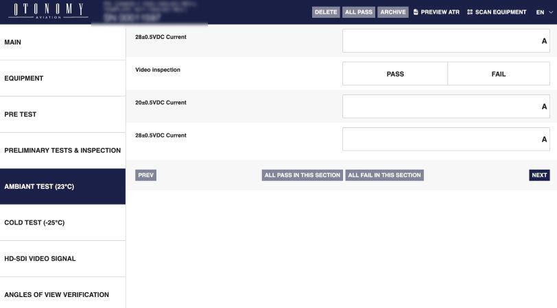 Banc de tests de réception Otonomy